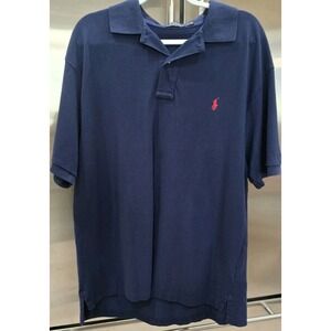 Polo Ralph Lauren Knit Polo Shirt Sz 1XB‎ Big & Tall Navy Men Short Sleev P2P 50